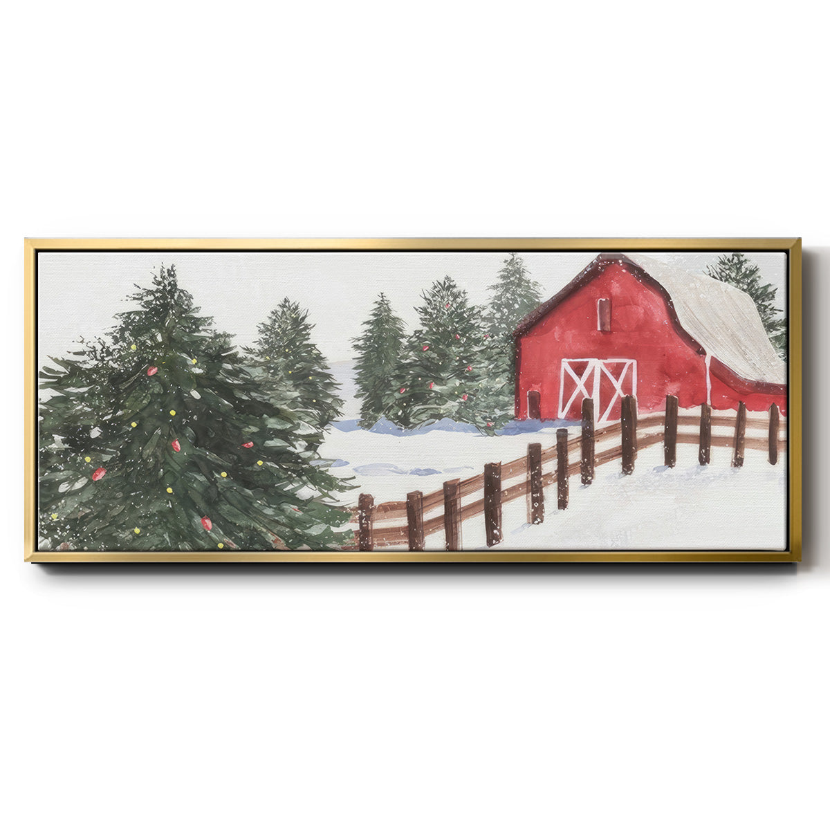 Christmas Time VI - Floater Framed Canvas Print