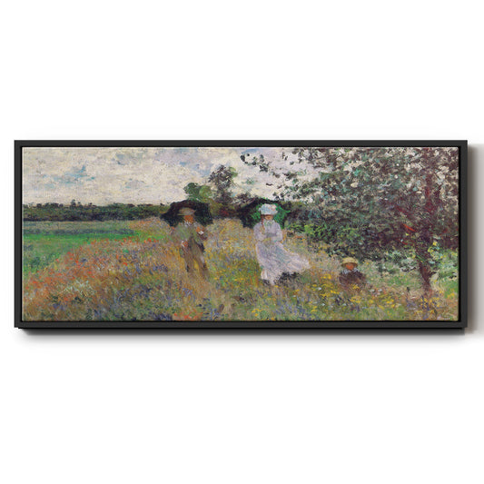 Promenade a Argenteuil, 1875 - Floater Framed Canvas Print