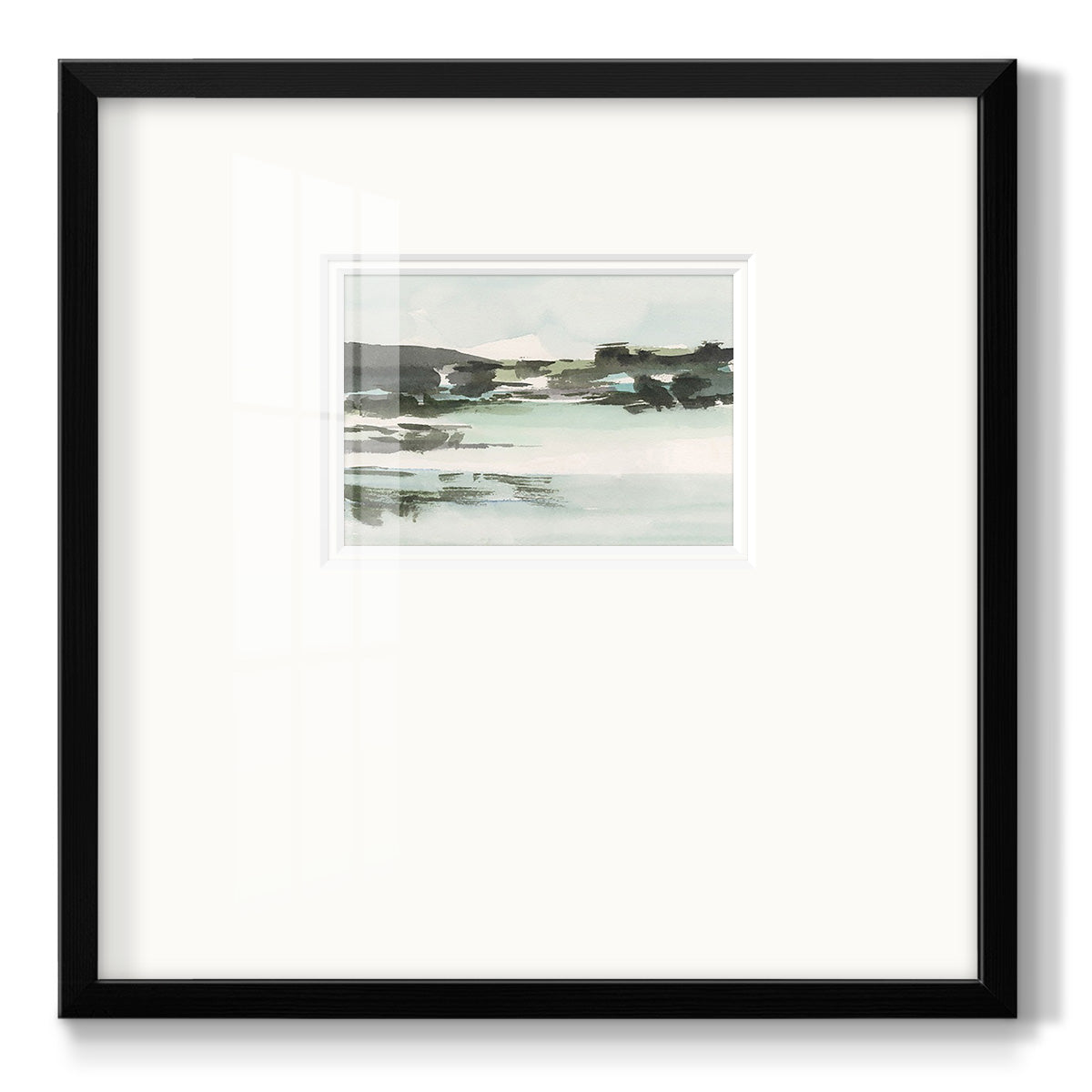 Turquoise Marsh II - Double Matboard Framed Print