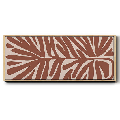 Terra Cotta Block Palms IV - Floater Framed Canvas Print