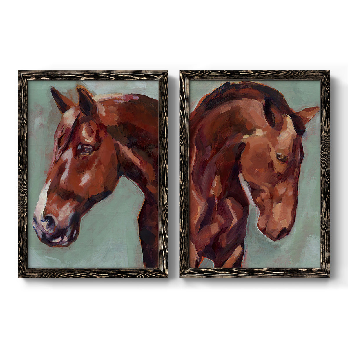 Paint by Number Horse I - Premium Framed Canvas 2 Piece Set - Ready to Hang