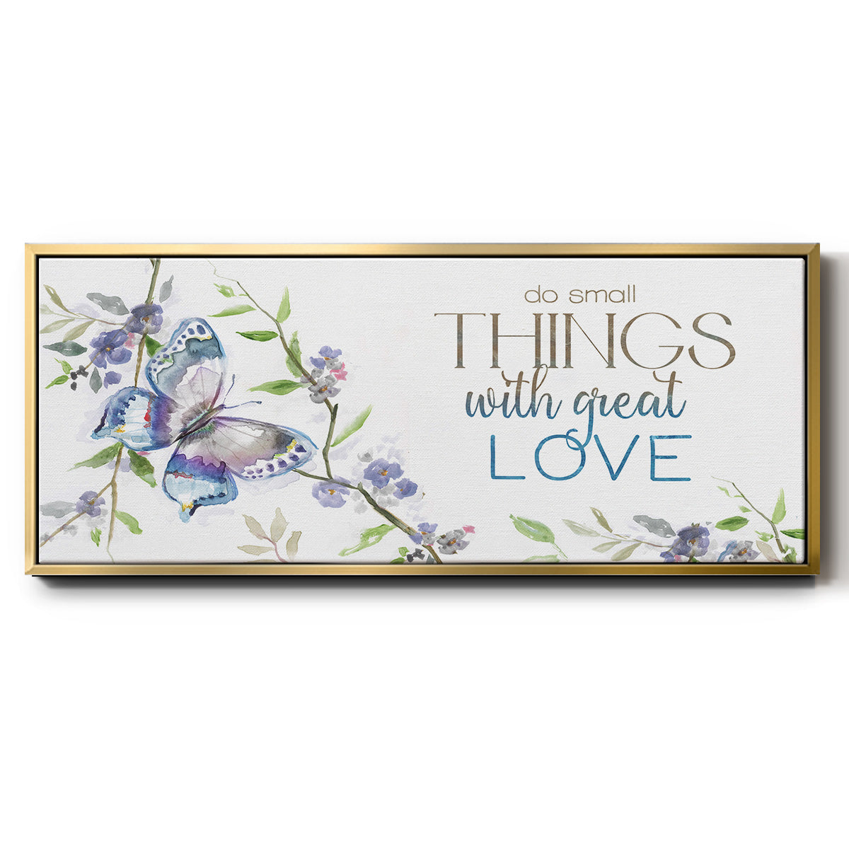 Small Things, Great Love - Floater Framed Canvas Print
