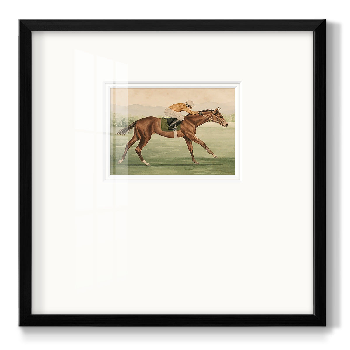 Vintage Equestrian II Premium Framed Print Double Matboard