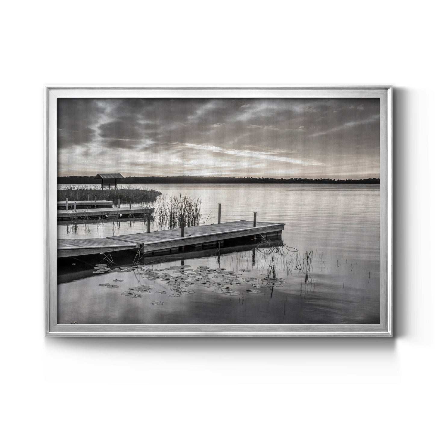 Soft Summer Sunrise - Modern Framed Canvas Print