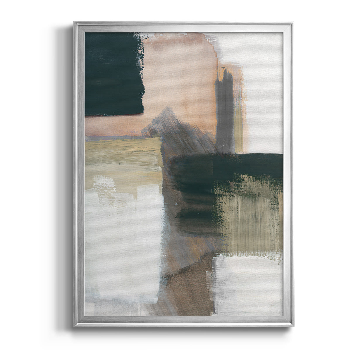 Marble Block Symmetry III - Modern Framed Canvas Print