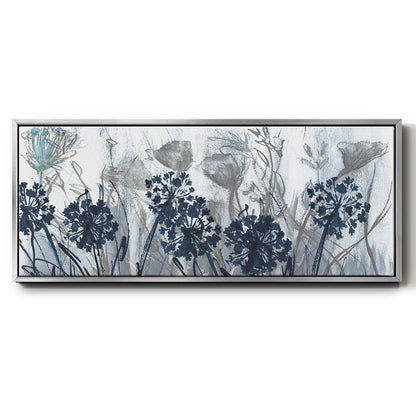 Indigo Field - Floater Framed Canvas Print