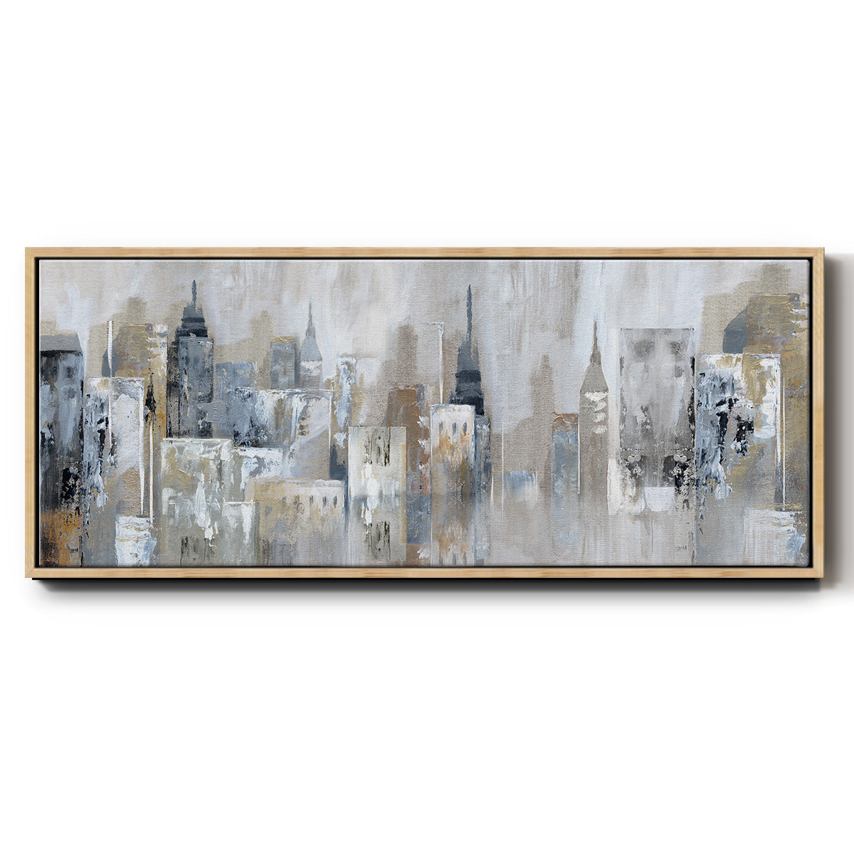 Bay City Reflection - Floater Framed Canvas Print