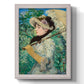 Impressionist portrait symbolizing spring by Édouard Manet printed on canvas in an ornate champagne frame with a vertical orientation.