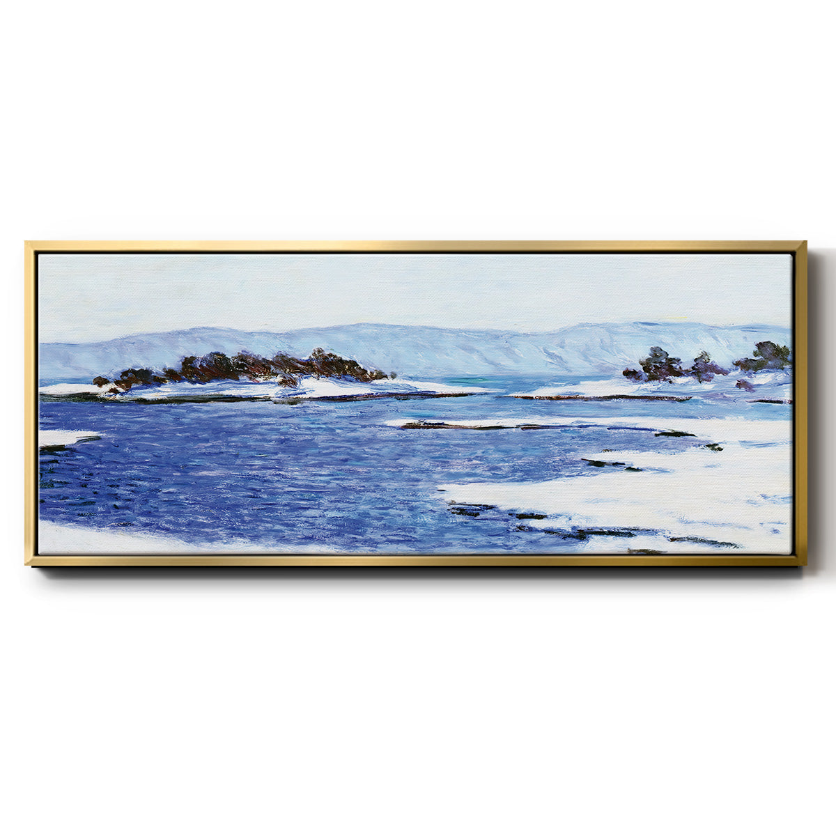 The Banks of the Fjord at Christiania, 1895 - Floater Framed Canvas Print