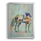 Fantastic Florals Fox, Standing - Modern Framed Canvas Print