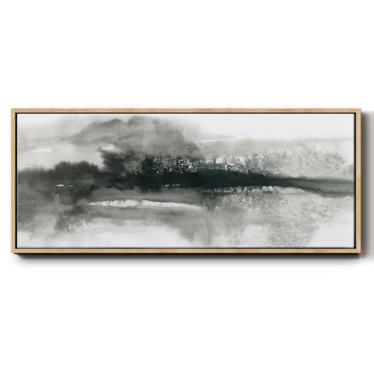 Dramatic Setting - Floater Framed Canvas Print