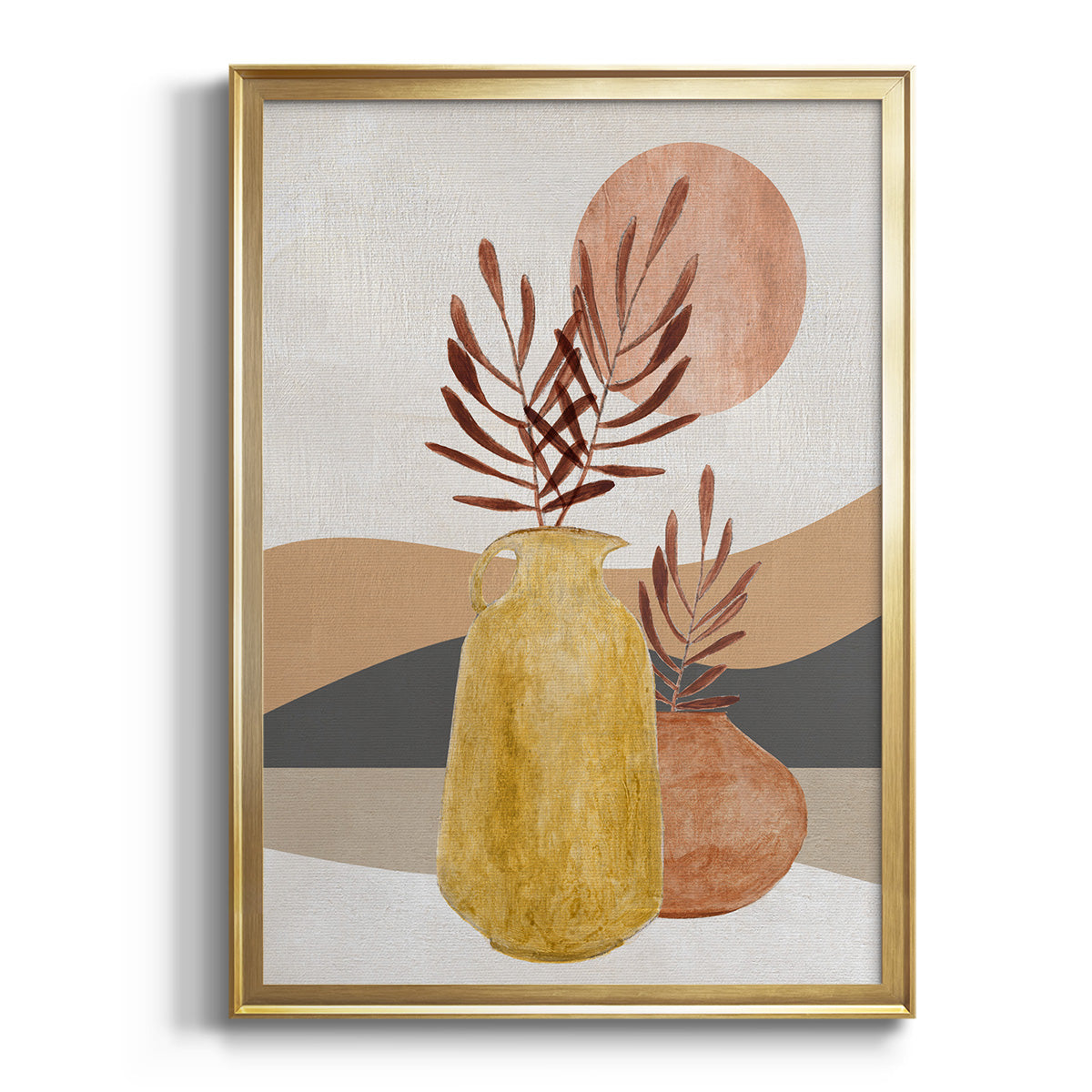 Adobe Moon I - Modern Framed Canvas Print