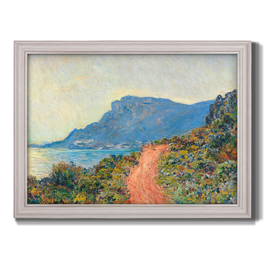 Affiche La Corniche près de Monaco Peinture - Ornate Framed Canvas Print