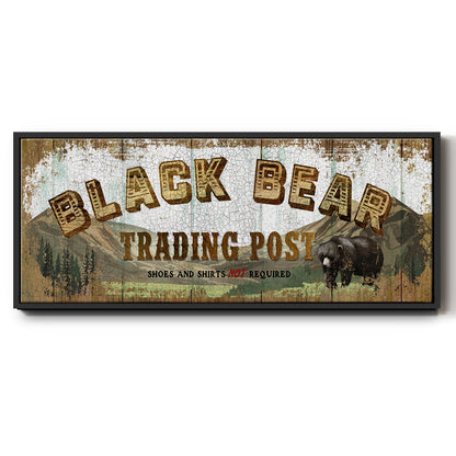 Black Bear Trading Post - Floater Framed Canvas Print