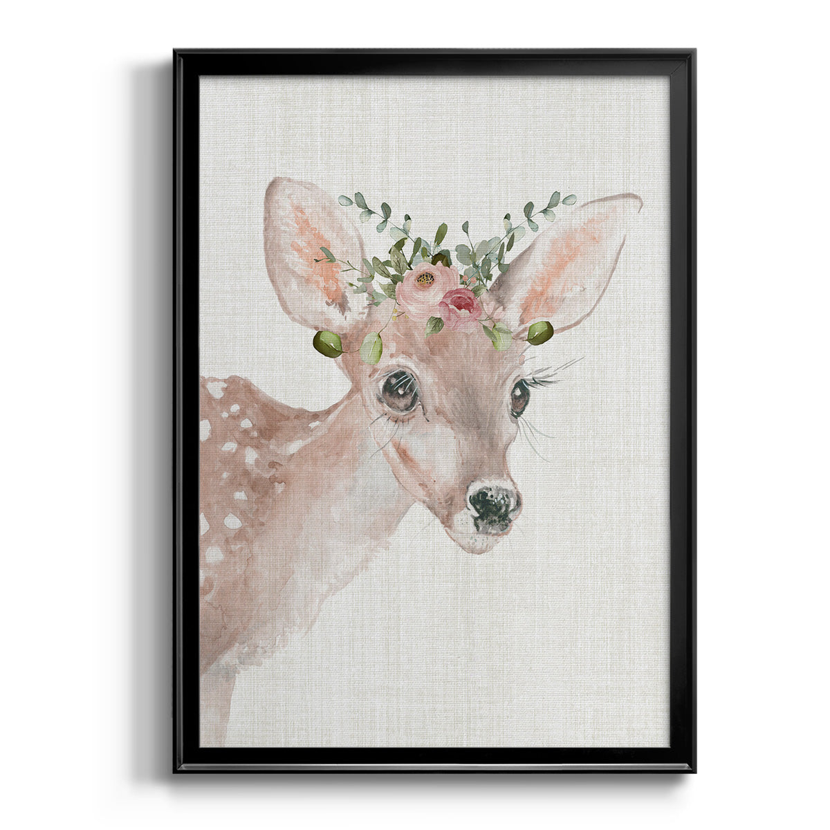 Dressy Fawn - Modern Framed Canvas Print