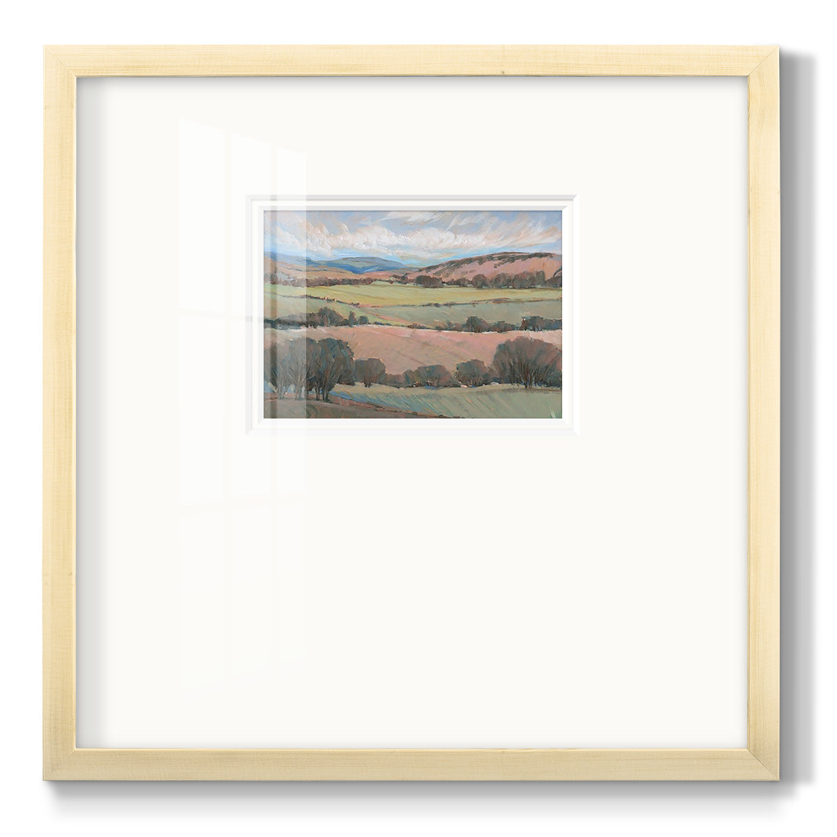 Hilly Countryside I - Double Matboard Framed Print