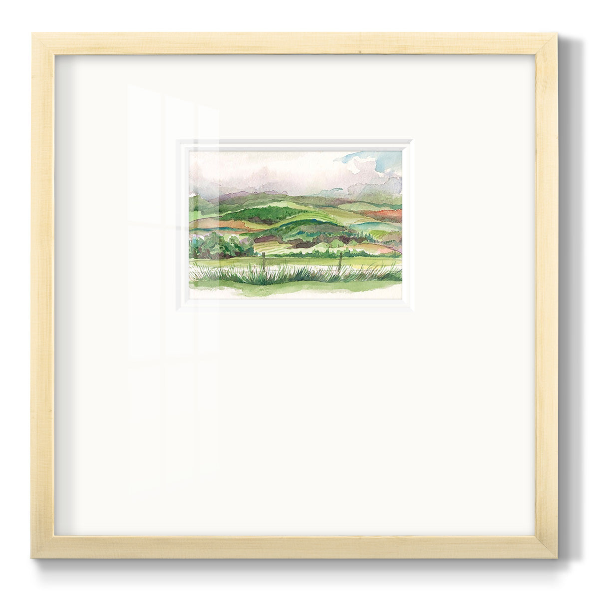 Bennachie Rain I - Double Matboard Framed Print