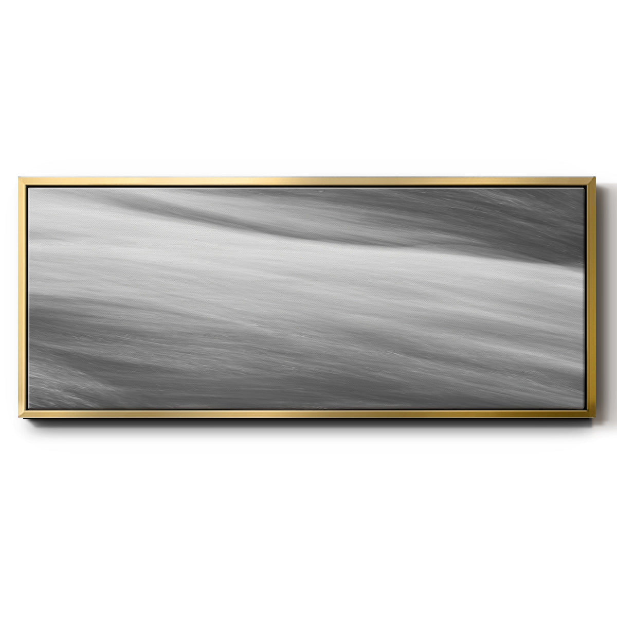 Black & White Water Panel VI - Floater Framed Canvas Print