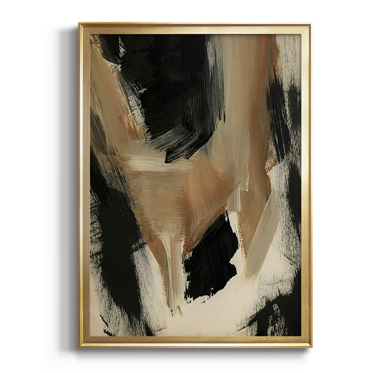 Baked Paintstrokes II - Modern Framed Canvas Print