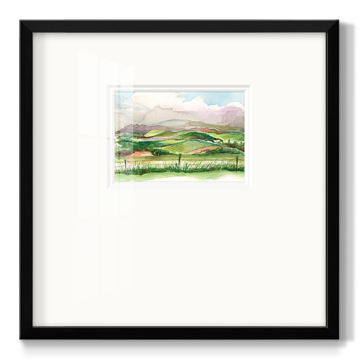 Bennachie Rain II - Double Matboard Framed Print