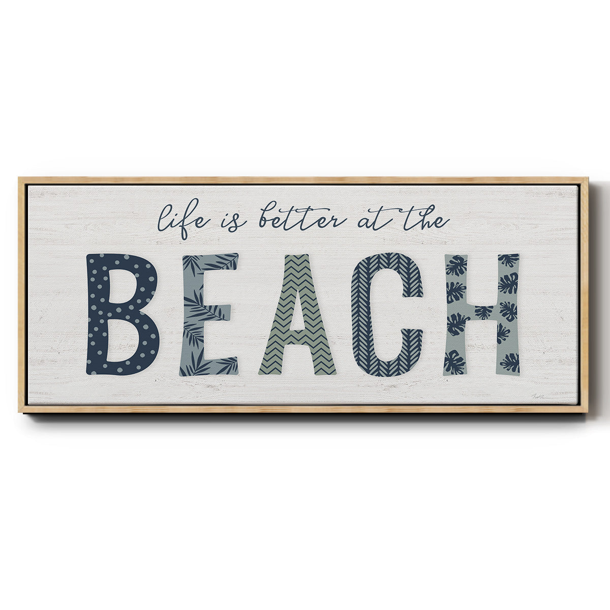 Beach Better - Floater Framed Canvas Print