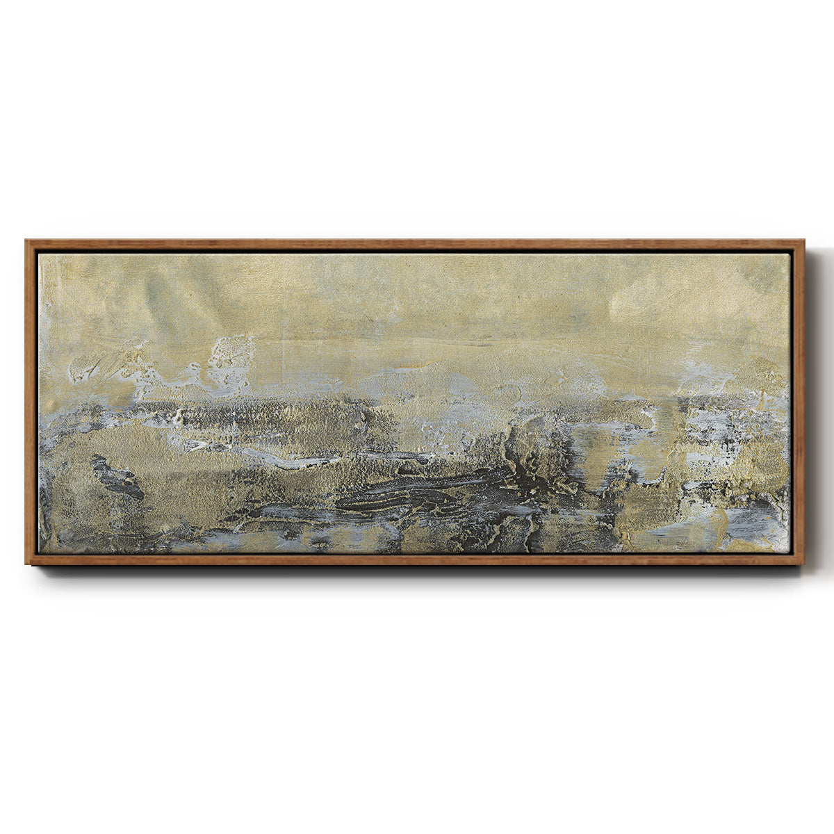 Gold Horizon I - Floater Framed Canvas Print