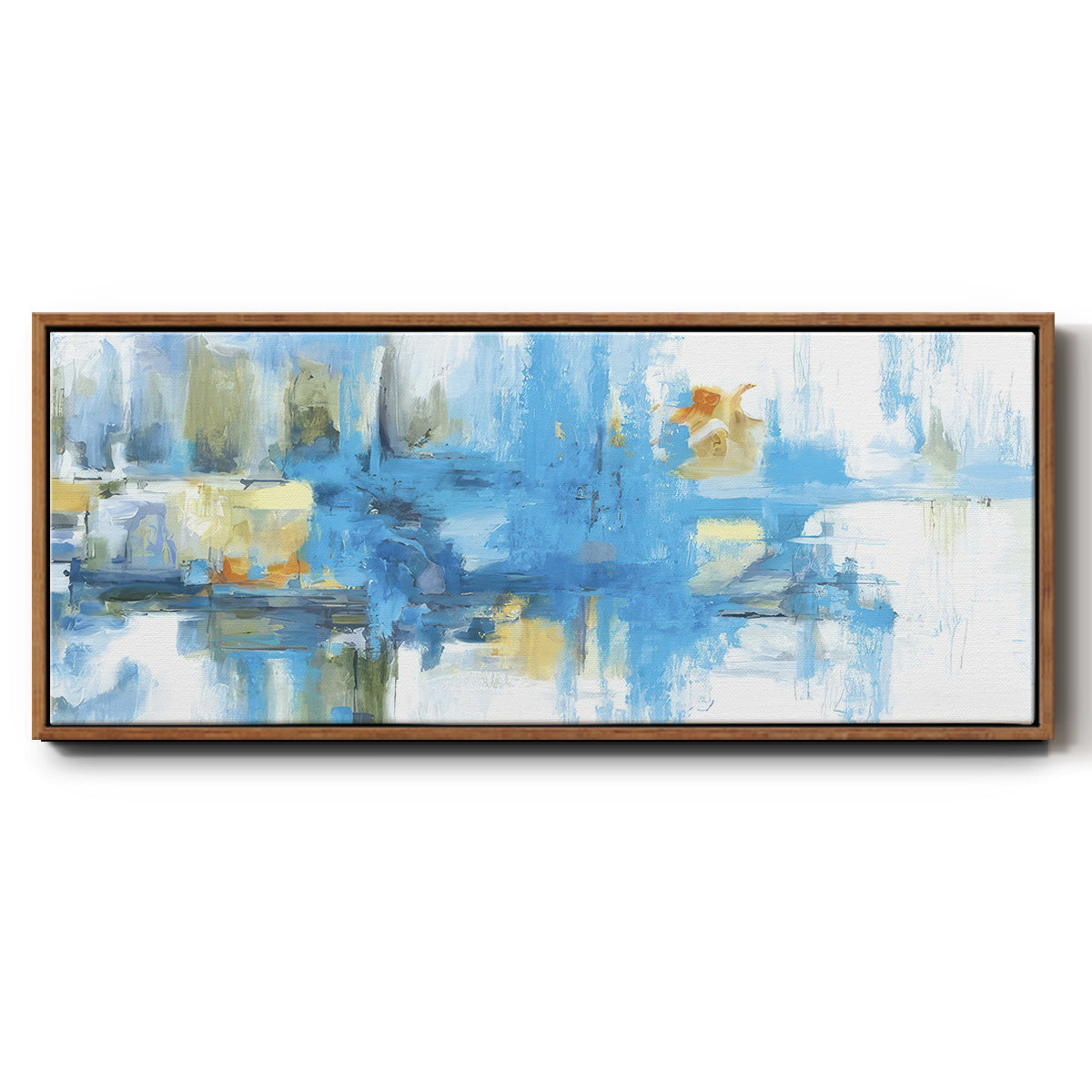 Metro Blue - Floater Framed Canvas Print