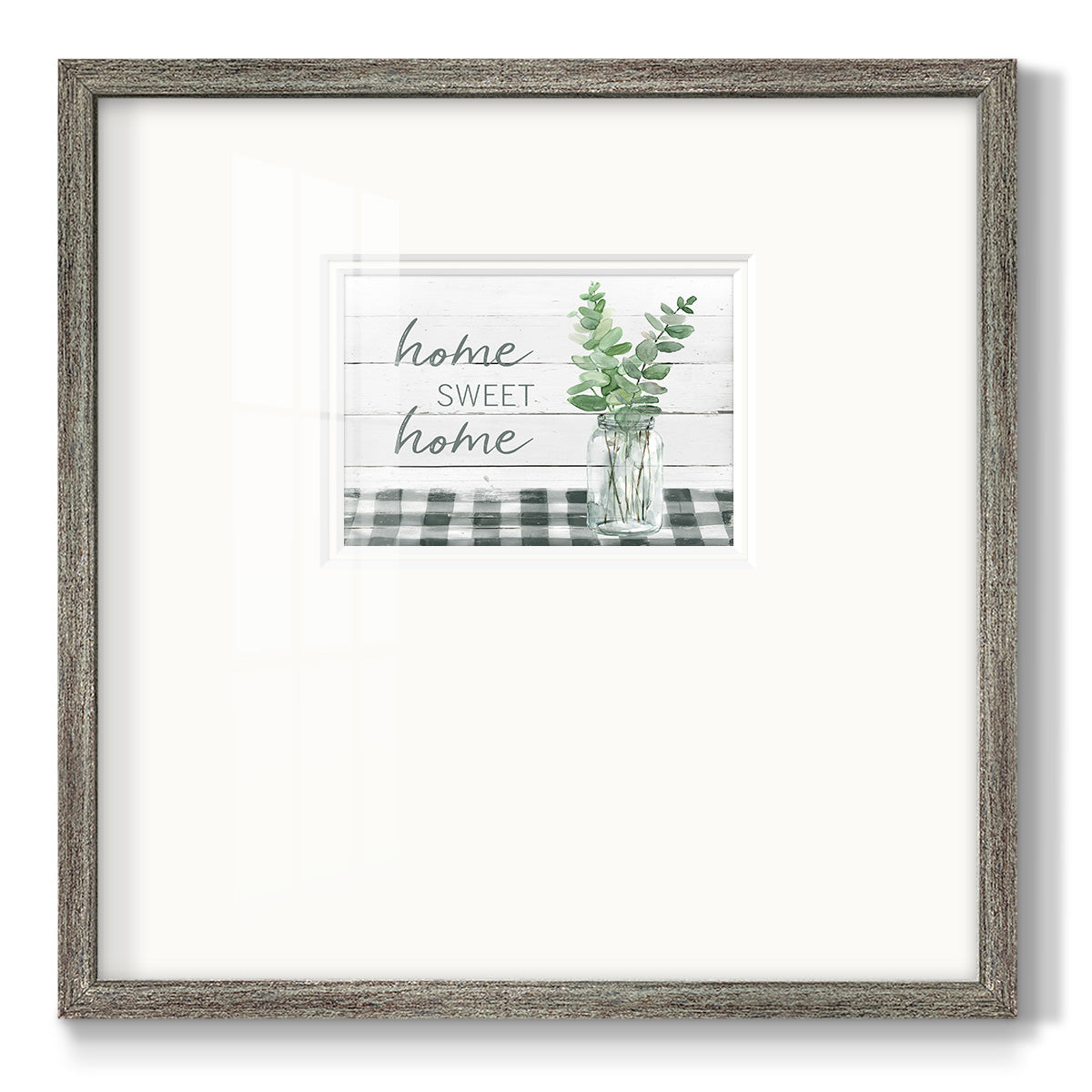 Eucalyptus Home Sweet Home Premium Framed Print Double Matboard