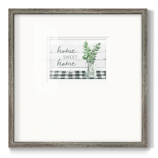 Eucalyptus Home Sweet Home - Double Matboard Framed Print