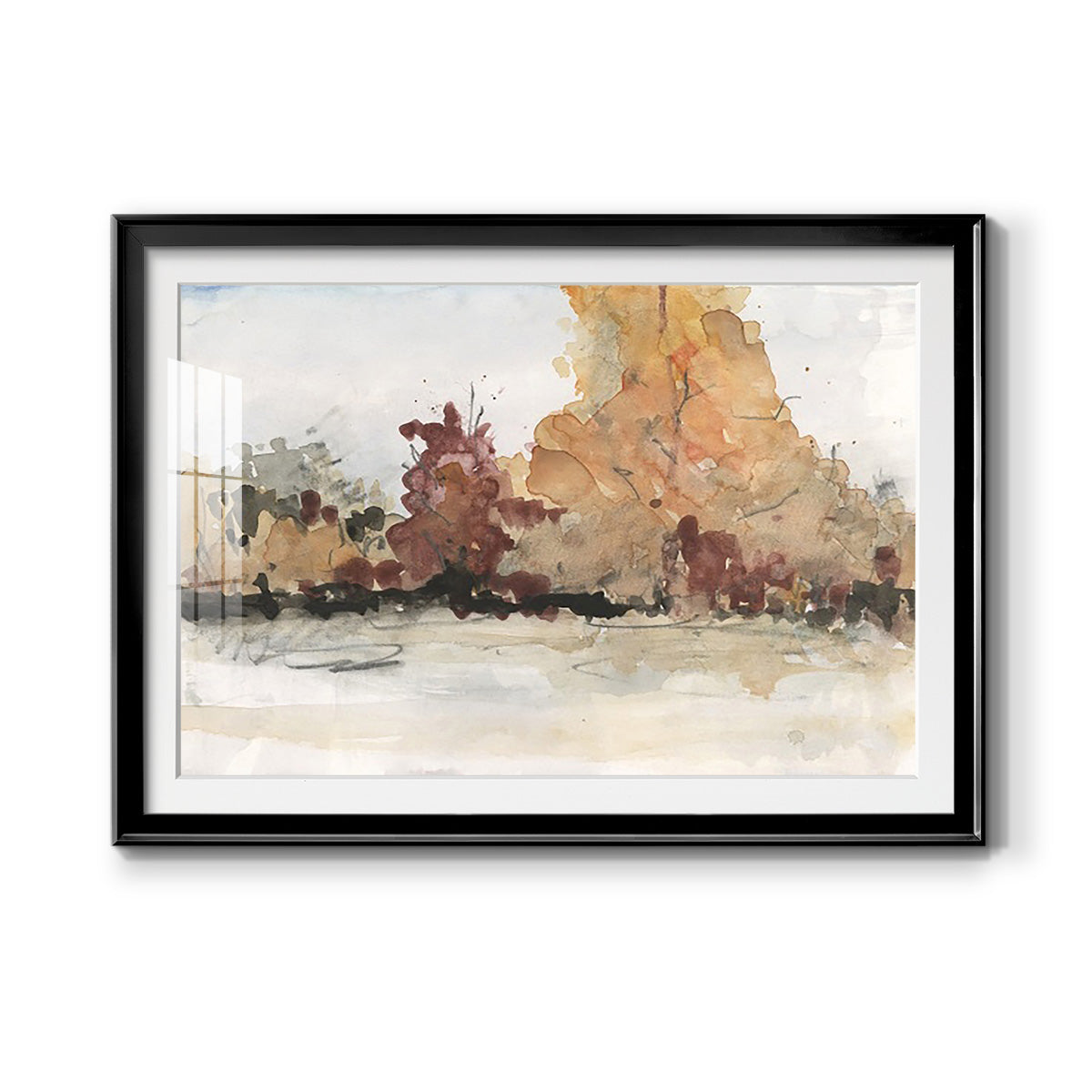 The Autumn View II - Modern Framed Art Print