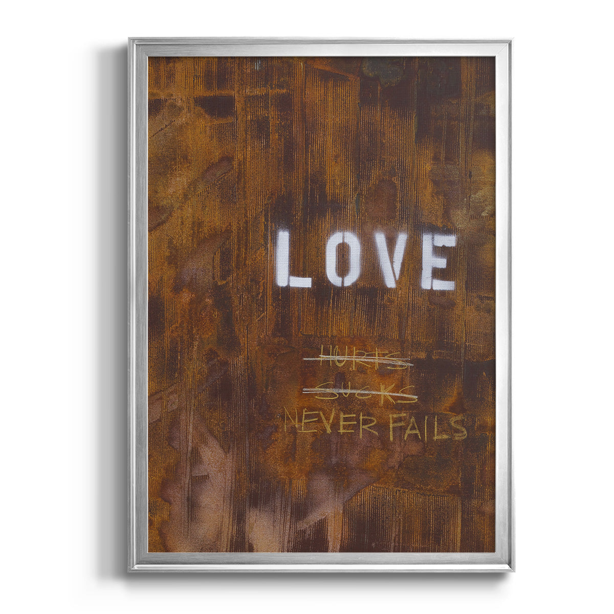 Love Never Fails I - Modern Framed Canvas Print