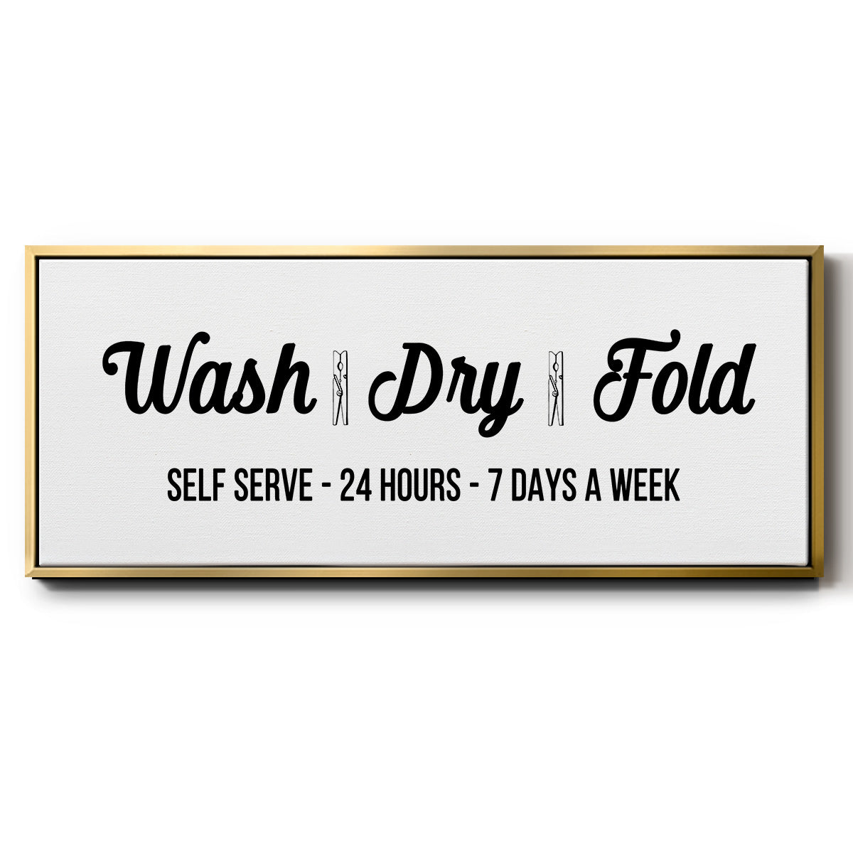 Wash Dry Fold - Floater Framed Canvas Print
