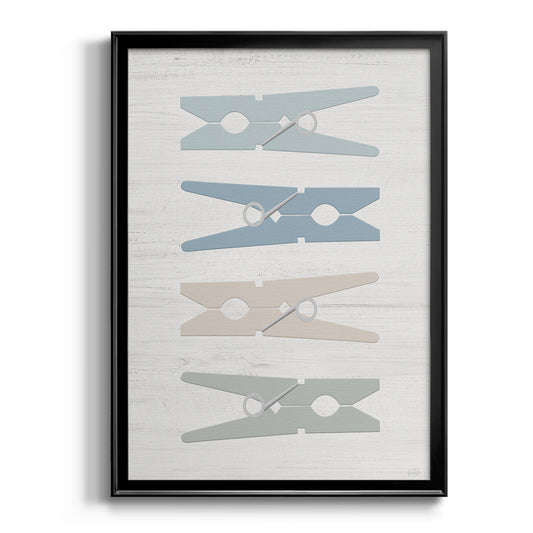 Laundry Pins - Modern Framed Canvas Print