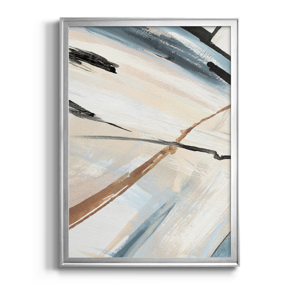 Dancing Wind Revisit II - Modern Framed Canvas Print