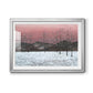 Sunset Snowfall II - Modern Framed Art Print