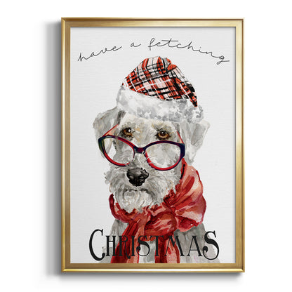 Have a Fetching Christmas - Modern Framed Canvas Print