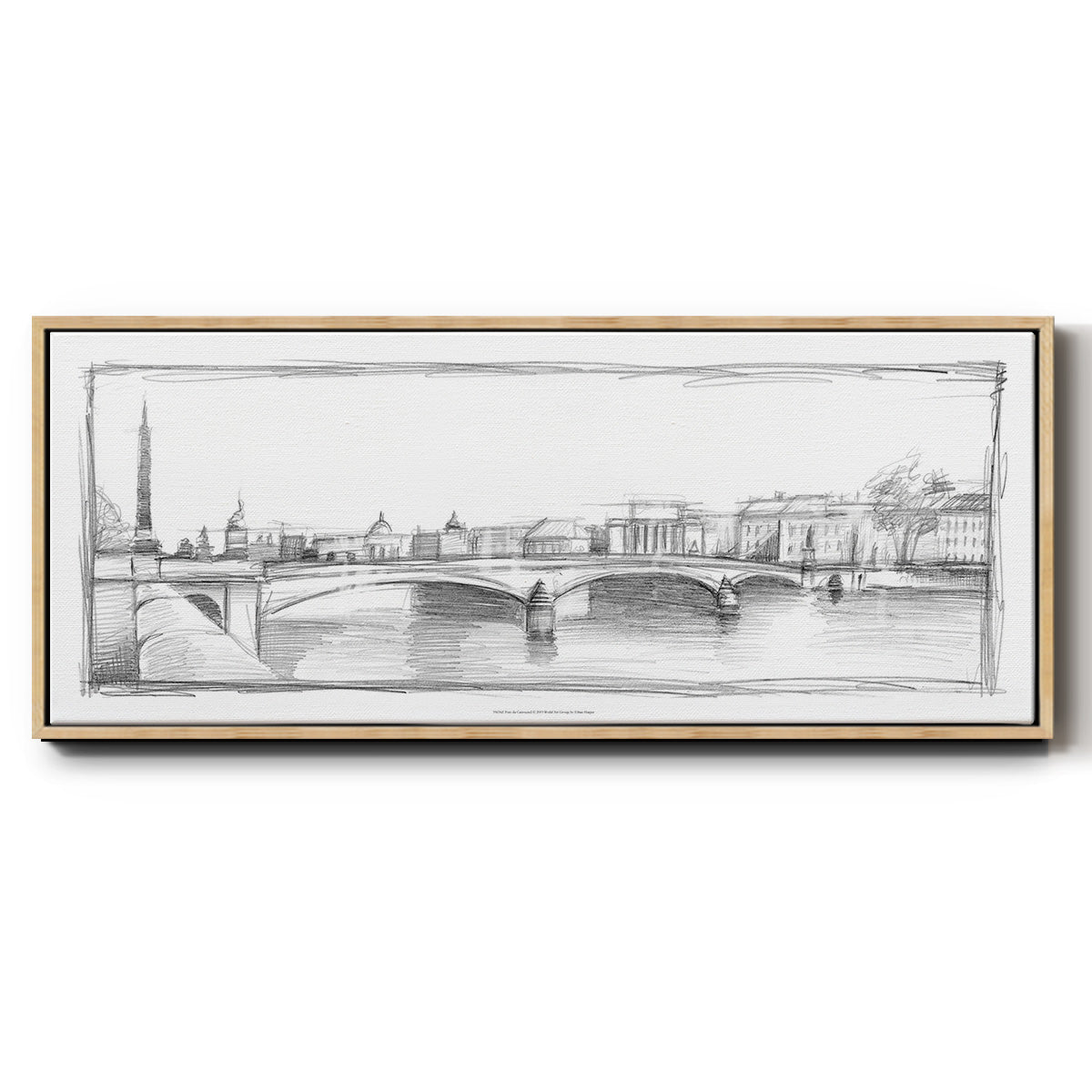 Pont du Carroussel - Floater Framed Canvas Print