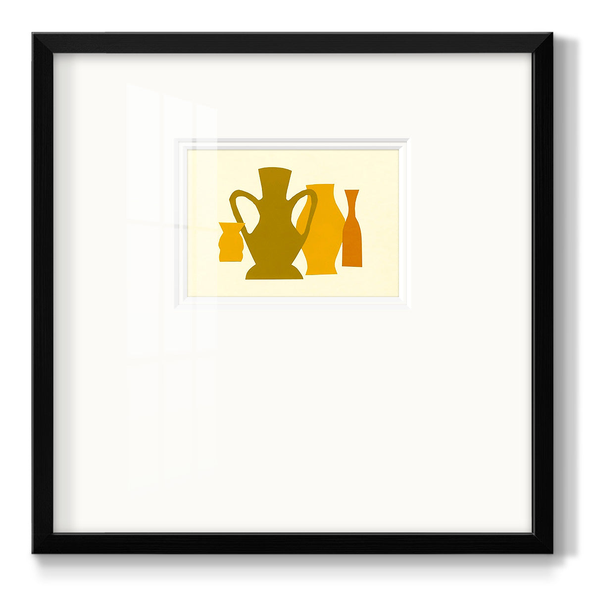 Posing Pottery I - Double Matboard Framed Print