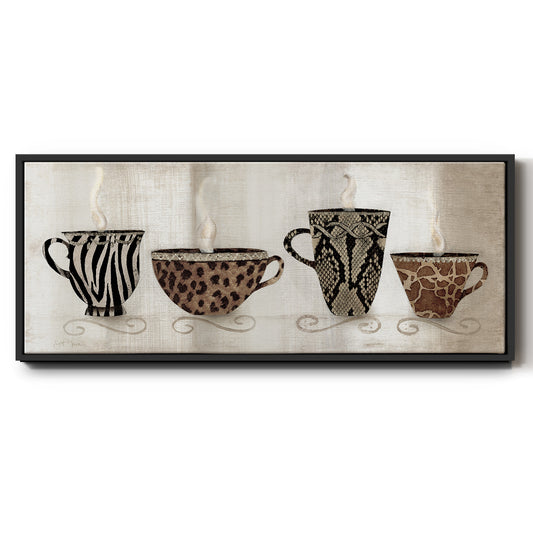 Coffee Skins I - Floater Framed Canvas Print