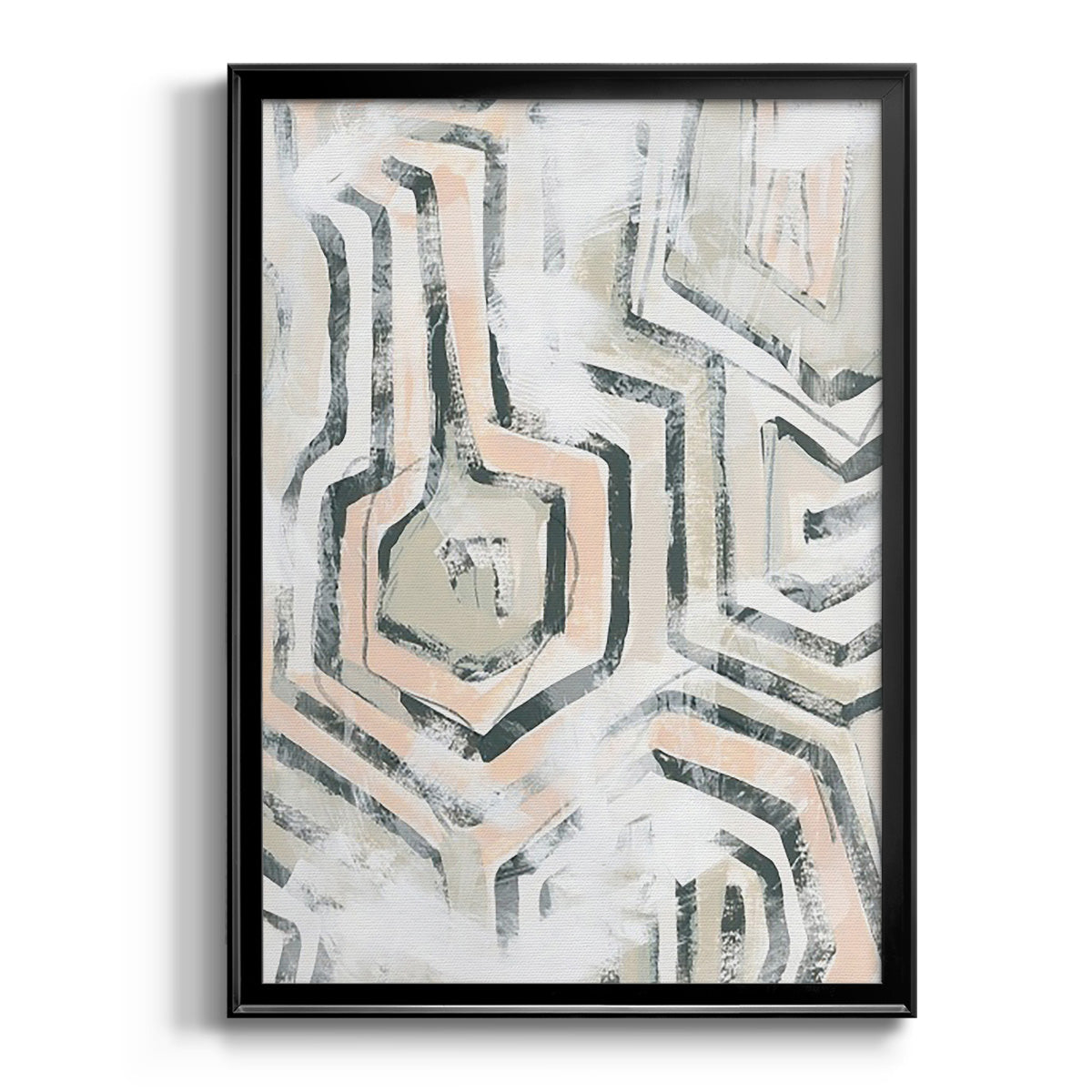 Sand Glyphs I - Modern Framed Canvas Print