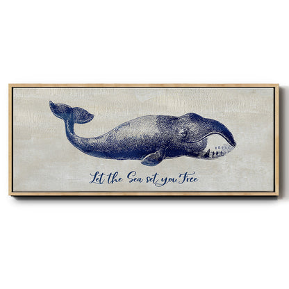 Let The Sea Set You Free - Floater Framed Canvas Print