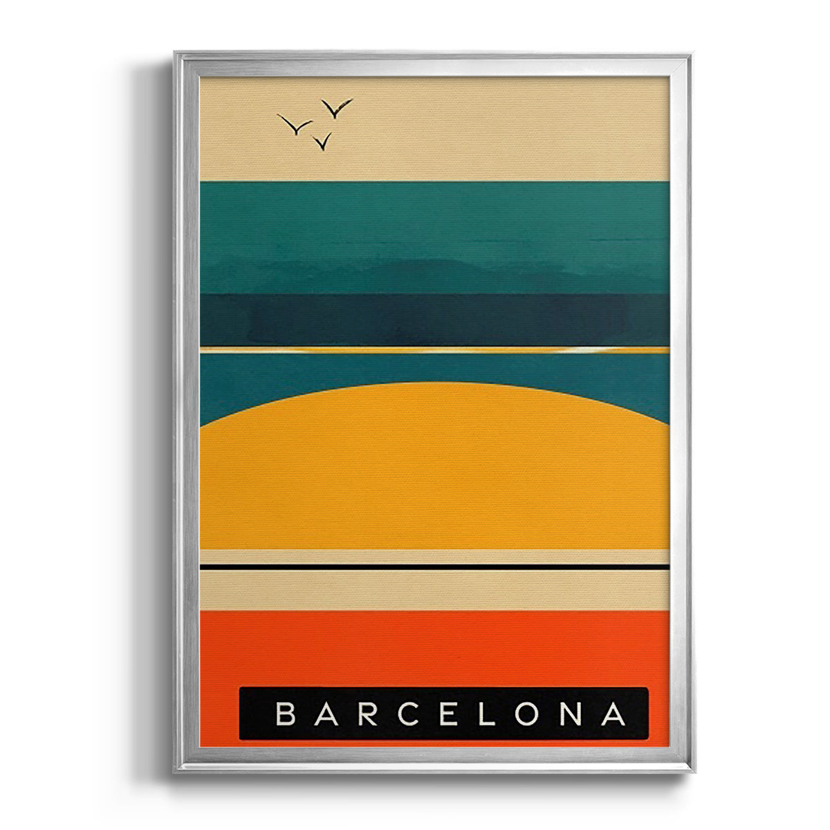 Summer Abroad II - Modern Framed Canvas Print