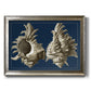 Conch Shells on Navy II Premium Framed Canvas- Ready to Hang