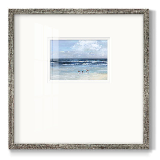 Beach Trio Premium Framed Print Double Matboard