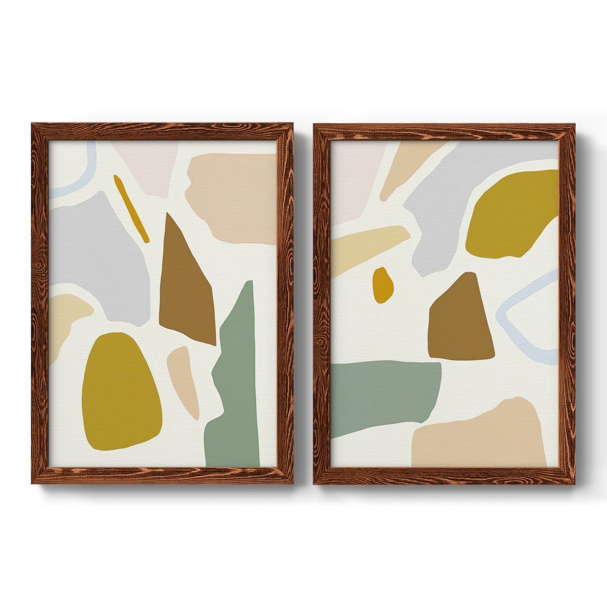 Pastel Splotches I - Premium Framed Canvas 2 Piece Set - Ready to Hang