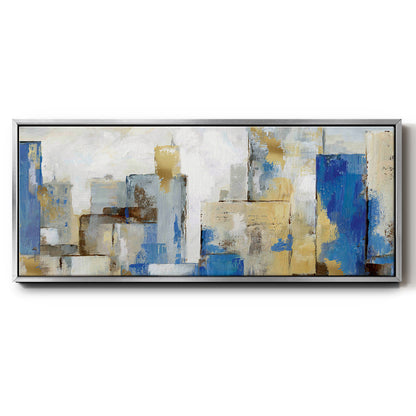 City Blues II - Floater Framed Canvas Print