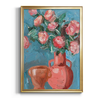 Rosa Blooms I - Modern Framed Canvas Print