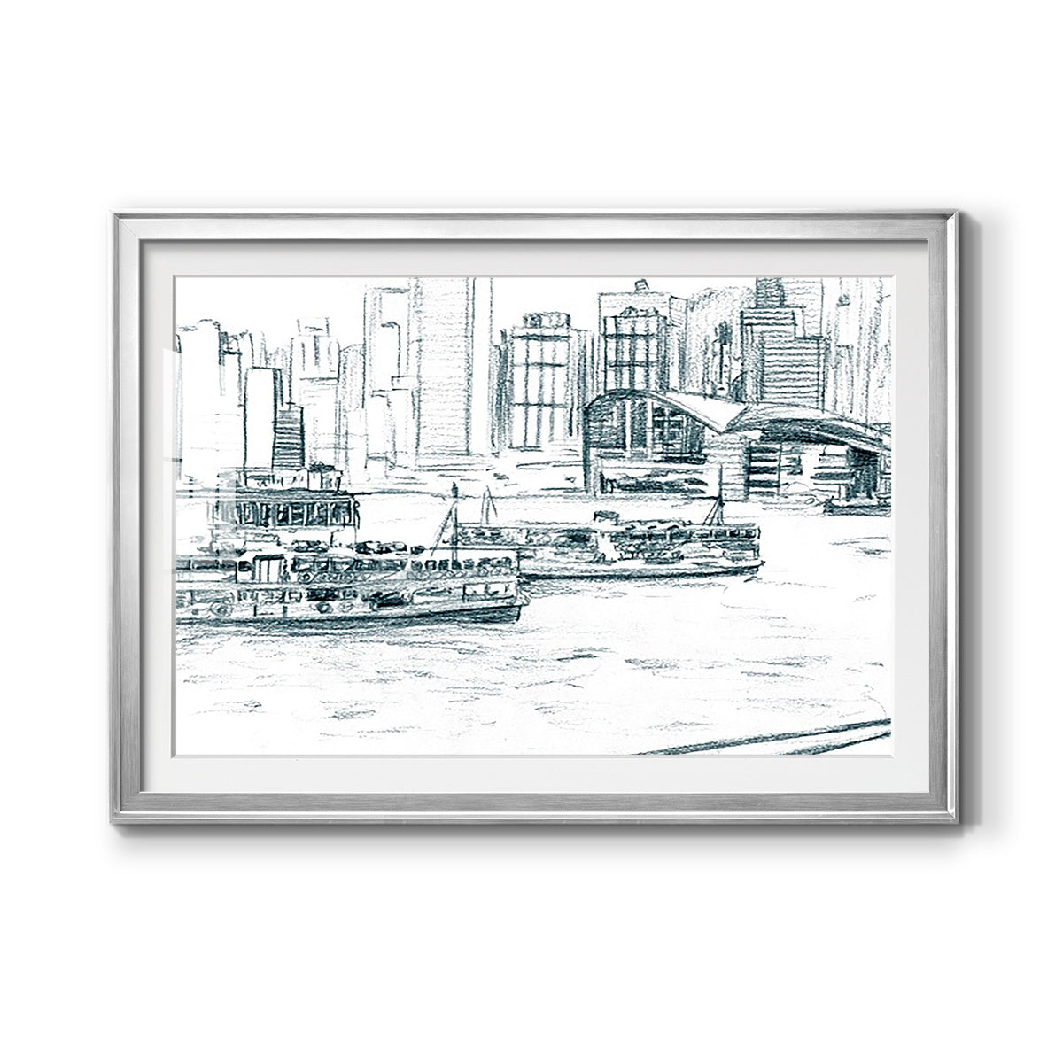 Ferryboats I Premium Framed Print - Ready to Hang