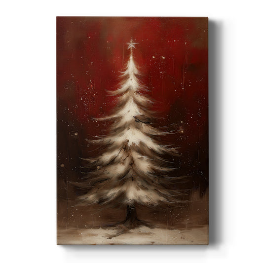 Warm Scarlet Serenade of Cottage - Canvas Art Print