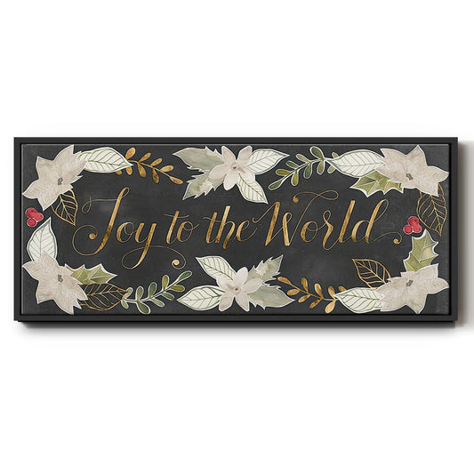 Gilded Christmas Collection D - Floater Framed Canvas Print